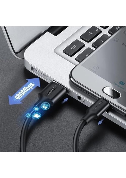 Ugreen 2.0 A Usb-A & Micro USB Data ve Şarj Kablosu, 50 Santimetre, Siyah, ACBUGN60135 fiyatları