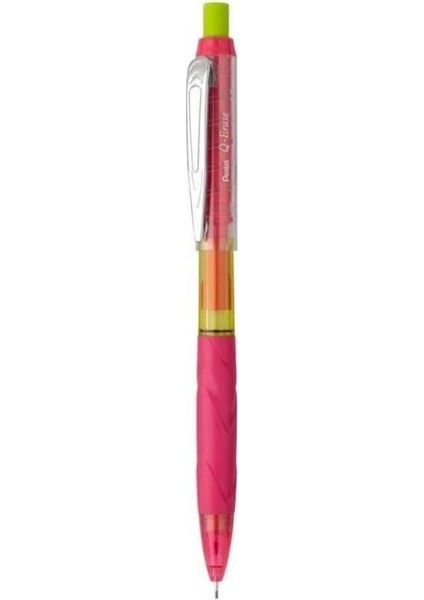 Pentel Versatil Kalem Metal Klipsli Büyük Boy Silgili Q-Erase 0.7 mm Pembe