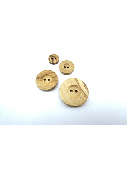 Düğme,ahşap, 2 Delik Yazı Model, Ahşap, Zeytin AĞACI,100 Adet 25MM-40L Düğme
