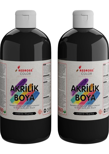 Rose Siyah Akrilik 2'li Set 2X500 gr