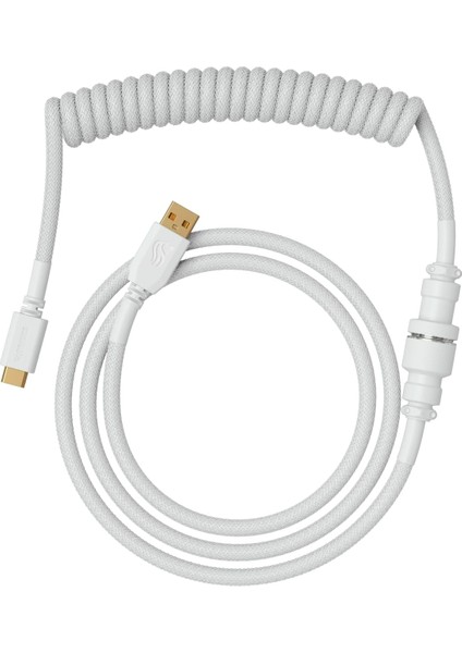 Coiled Keyboard Cable – Coiled USB C Cable Artisan Braided For Mechanical Gaming Keyboard Coiled Cable - Custom Keyboard Cable