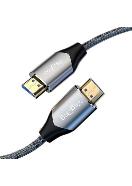 8k 60Hz 4K 120Hz 48 Gbps Hdr Arc Hdcp Örgülü HDMI 2.1 Kablo 1 Metre fiyatları