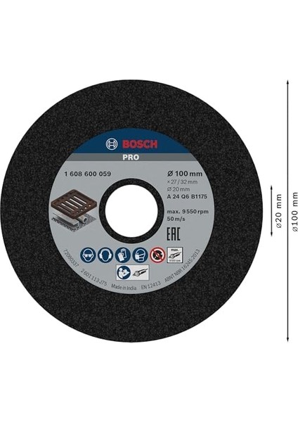 1 608 600 Aksesuarı 059 Taşlama Diski Geradschleifer Için 100 Mm, 20 Mm, 24 fiyatları