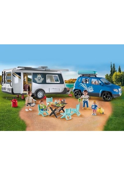 Fun 71423 Arabalı Karavan, Kamp, Doğada Çok Yönlü Kamp Eğlencesi, Kapsamlı Aksesuarlar, Tüm Ülke Çapında Ortak Aile Gezisi, 4 Yaş ve Üzeri Çocuklar Için Oyuncak modelleri