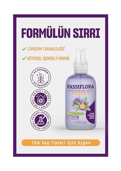 Talya Passiflora Mucizevi Saç Sütü 200 ml - Dökülme Karşıtı - Sağlıklı Saç Uzatma Etkili - Durulanmayan Saç Bakım Sütü - Kolay Tarama, Dolgunluk, Yumuşaklık - Bakımlı Saçlar - Tüm Saç Tiplerine Uygun fiyatları