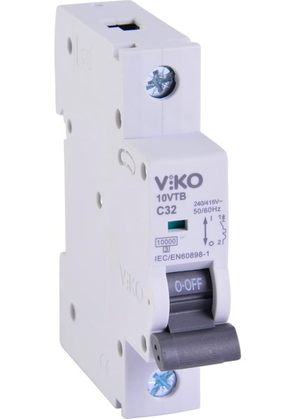 10VTB-1C32 Otomatik Sigorta 10KA C Tipi 1 Kutup 32A
