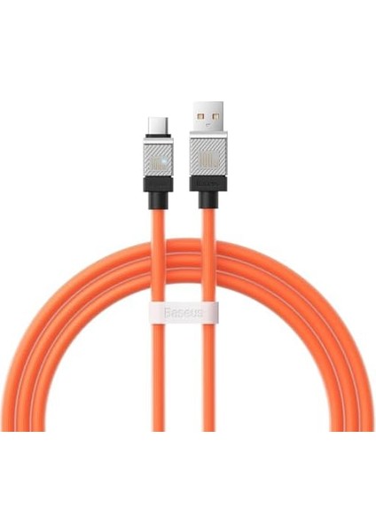 Coolplay Serisi Hızlı Şarj Kablosu USB To Type-C 100W, 1m, Turuncu fiyatları