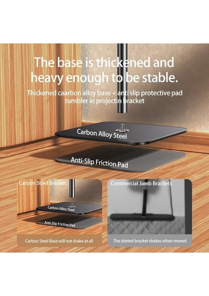 Profesyonel Yatak, Koltuk Arkası Veya Masaüstü Montaj Projeksiyon Stant, Kamera ve Fotoğraf Makinesi Standı 80-160CM Ayarlanabilir Uzunluk TY-L02 Pro (TY-L02 Pro) fiyatları