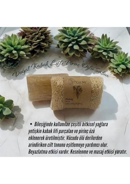 Miglow Doğal Kabak Lifli Pirinç Özlü Sabun, Cilt Tonu Eşitleyici ve Beyazlatıcı Etkili, Masaj Özellikli, 120GR modelleri