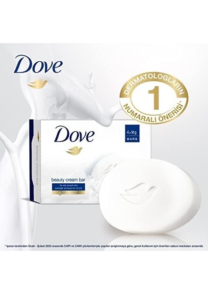 Dove Beauty Cream Bar Katı Güzellik Sabunu Original Nemlendirici Etkili, 4X90 G modelleri
