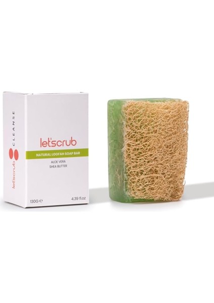 Let'scrub Doğal Kabak Lifli Aloe Vera Sabunu - Shea Yağı Ile Zenginleştirilmiş Nem Bombası 130 gr