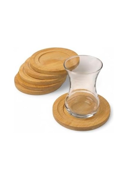 Bambu Yuvarlak Çay Tabağı Altlığı 6 'lı Set, Dekoratif Bambu Altlık fiyatları