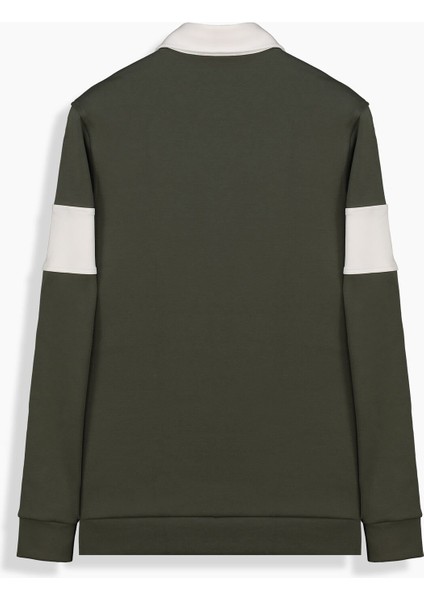 Polo Yaka Haki Sweatshirt Haki - 3xl fiyatları