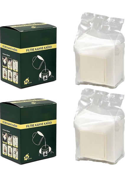 Filtre Kahve Kağıdı, 50 Adet, Beyaz (100)