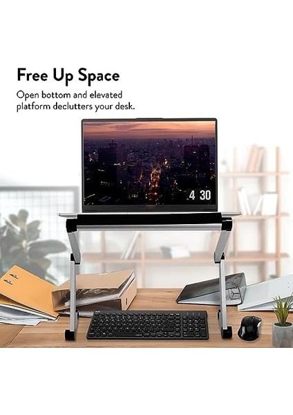 Ergonomik Ayarlanabilir Yükseklik/açı Tutucu Masaüstü Kitap, Gümüş (Rs-S) fiyatları