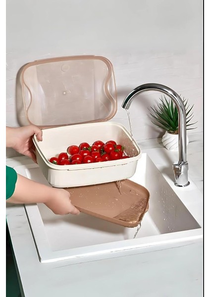 Ahmet Rüya Süzgeçli Saklama Kabı 4500 Ml, Kumsal