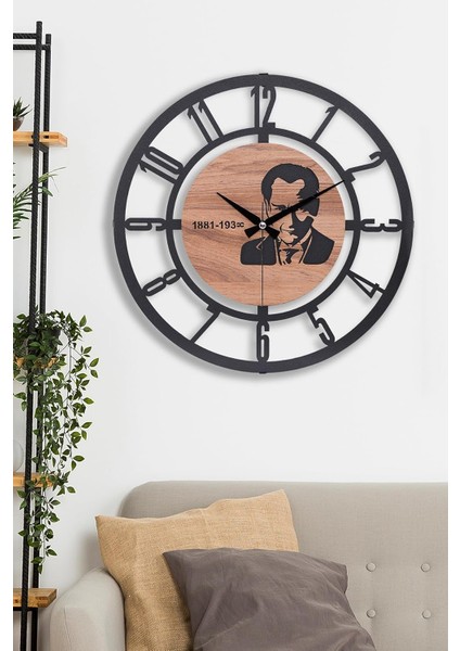 41 cm Metal Malzeme Akarsaniye Sessiz Mekanizma Dekoratif Duvar Saati