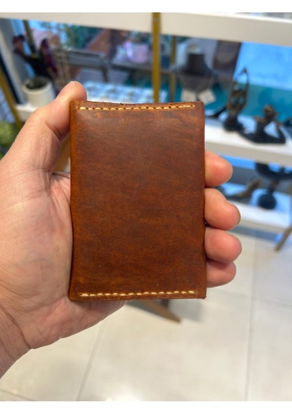 Hena El Yapımı Hakiki Deri Taba Renk Kart Cüzdan fırsatları