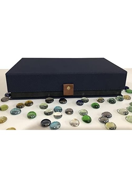 Çok Amaçlı Takı Deri Kaplamalı Kutu Lacivert modelleri