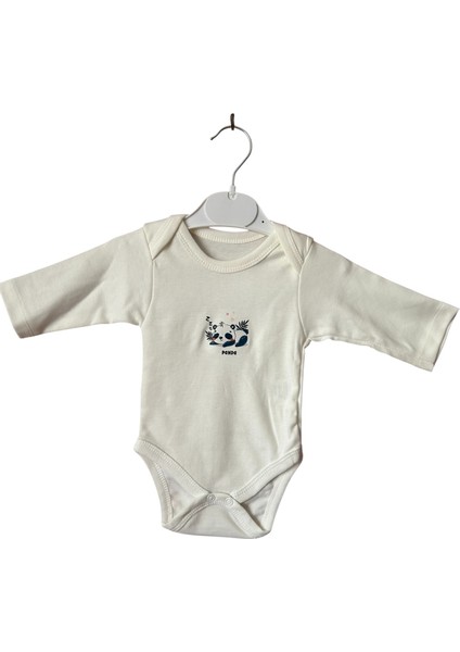Panda Desenli 3’lü Uzun Kollu Bebek Body Seti