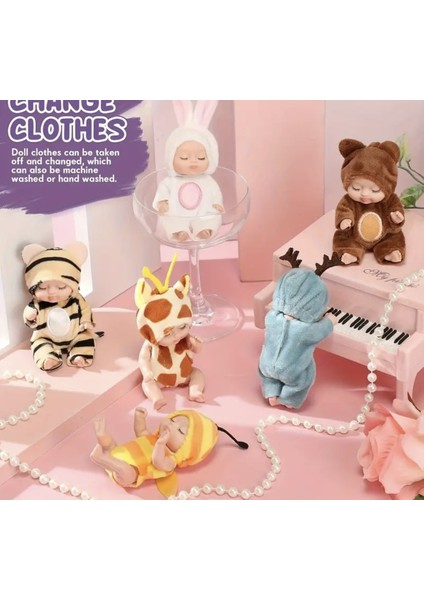 Minik Bebekler 6 Adet Vinil Yuzlu Bebekler