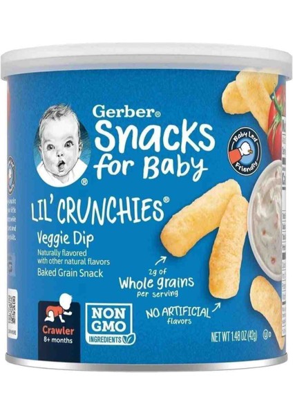 Lil Crunchies veggie dip atıştırmalık
