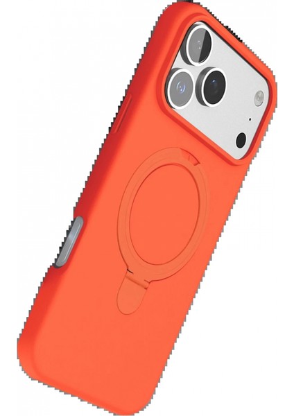 Apple iPhone 17 Pro Regal Magsafe Standlı Kapak - Turuncu modelleri