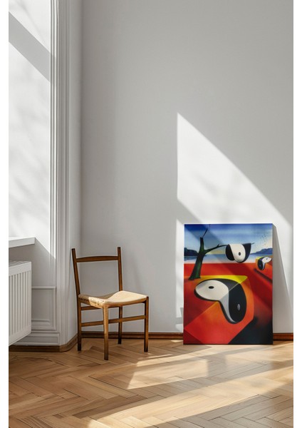 Eriyen Zaman ve Yin-Yang - Kanvas Tablo - Sürrealist Çöl Manzarası Modern Duvar Dekoru modelleri