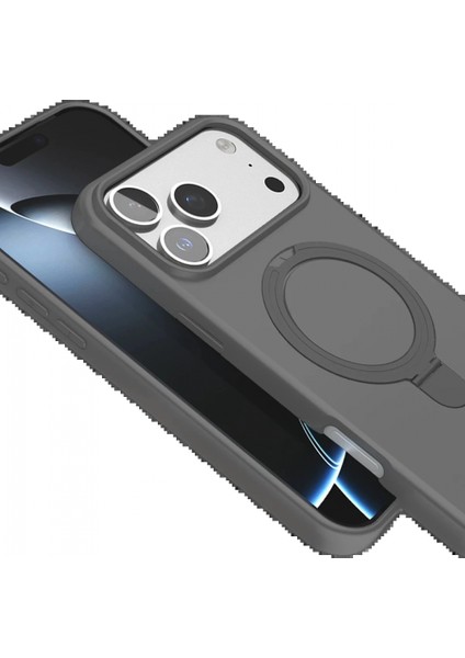 Apple iPhone 17 Pro Regal Magsafe Standlı Kapak - Titan Gri fırsatları