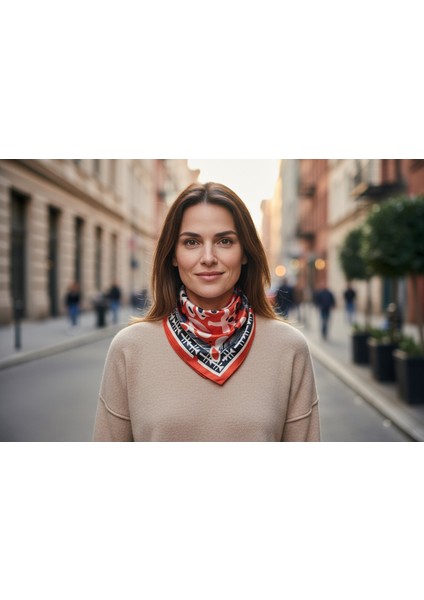 Desenli Karışık Renkli Fular 50 x 50 fiyatları