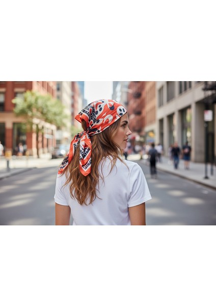 Desenli Karışık Renkli Fular 50 x 50 fırsatları