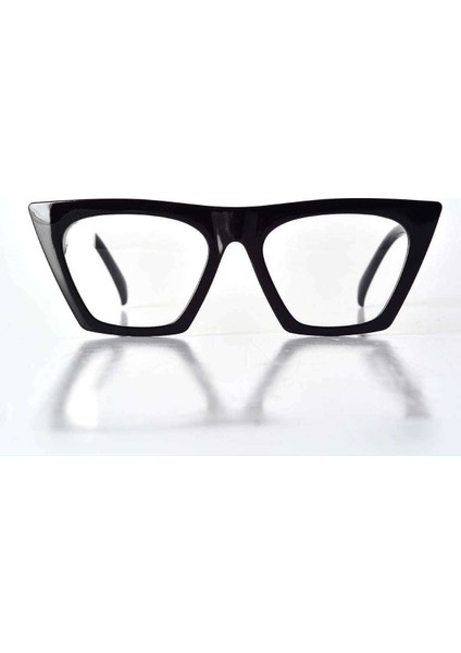 Siyah Çerçeveli Şeffaf Cam Unisex Stil Gözlük fiyatları