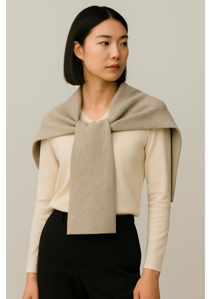 Kare Parçalı Patchwork Atkı - Spor Triko Örme Omuz Atkısı | Unisex Boho Şal - Atkı