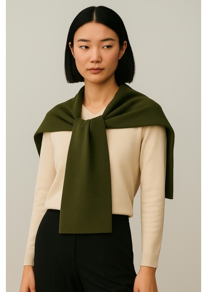 Kare Parçalı Patchwork Atkı - Spor Triko Örme Omuz Atkısı | Unisex Boho Şal - Atkı