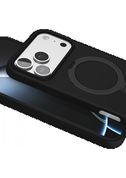 Apple iPhone 17 Pro Regal Magsafe Standlı Kapak - Siyah indirimleri