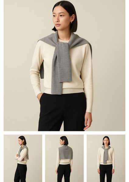 Kare Parçalı Patchwork Atkı - Spor Triko Örme Omuz Atkısı | Unisex Boho Şal - Atkı fiyatları