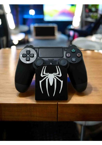 ​örümcek Logolu Oyun Kolu Standı | Ps5 Ps4 Xbox One Series x Uyumlu Universal Gamepad Tutucu | 3D Baskı Masaüstü Aksesuarı fiyatları