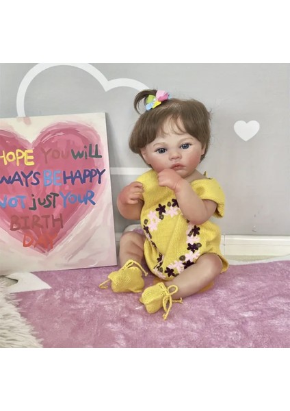 Vinil Bebek Gerçekçi Reborn Bebek 50 Santim Bebek Yıkanabilir Tüm Vücut Silikon Bebek