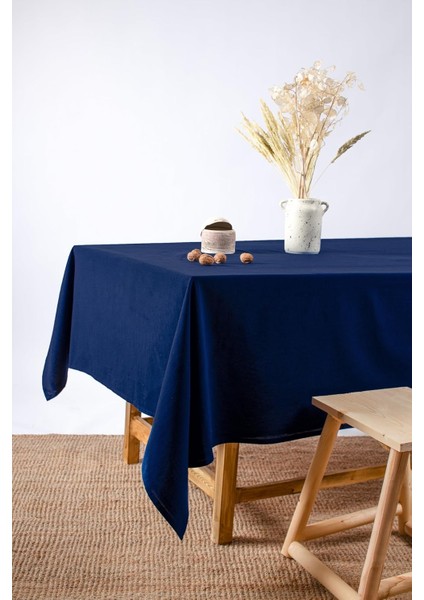 Premium Masa Örtüsü (Sofra, Sunum, Doğum Günü, Piknik) (Lacivert, 110 x 160)