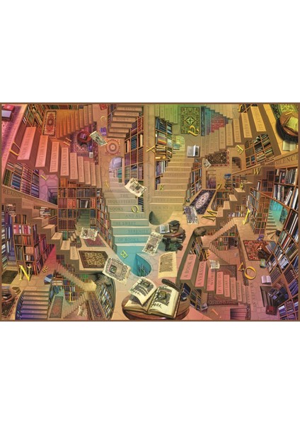 Puzzle - Kütüphane / 1000 Parça Puzzle, 1135