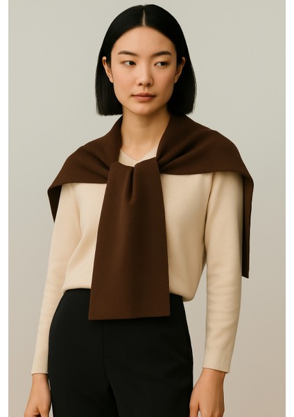 Kare Parçalı Patchwork Atkı - Spor Triko Örme Omuz Atkısı | Unisex Boho Şal - Atkı