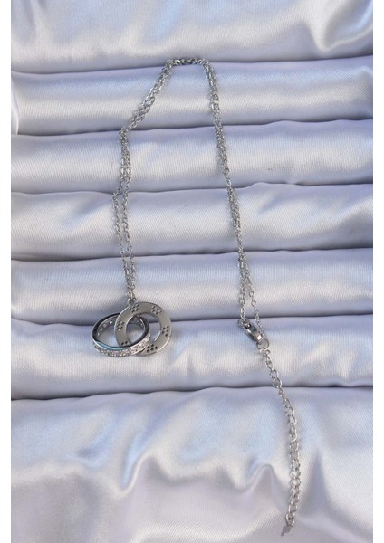 316L Çelik Gümüş Renk Zirkon Taşlı Cartier Kolye - TJ-BKO9200 modelleri