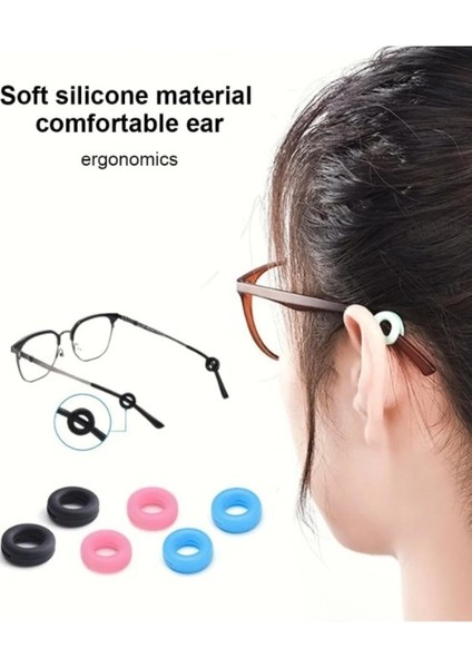 1 Takım Kulak Arkası Kaydırmaz Silikon Gözlük Sapı Tutucu Sabitleyici Renk Asorti fiyatları