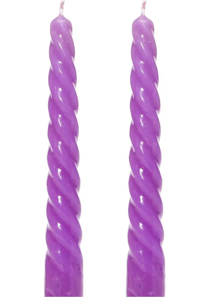 Mor Şamdan Mum Seti