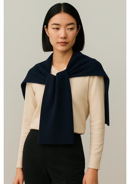 Kare Parçalı Patchwork Atkı - Spor Triko Örme Omuz Atkısı | Unisex Boho Şal - Atkı