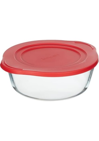 Yuvarlak Tencere Plastik Kırmızı Kapaklı, 2100 cc fiyatları
