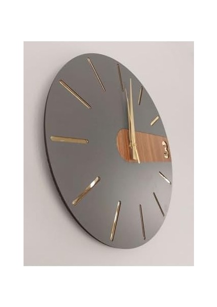 Ahşap Sessiz Akar Mekanizmalı Ev Ofis Çift Renk Duvar Saati fiyatları