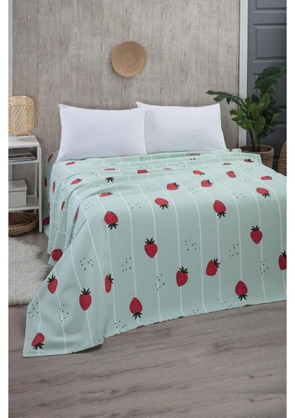 Tek Kişilik Pike Yatak Örtüsü 170 x 230 Yeşil