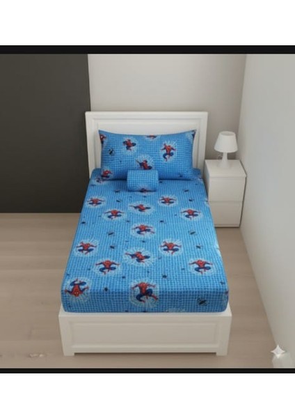 Örümcek Adam Lastikli Tek Kişilik Çarşaf Seti