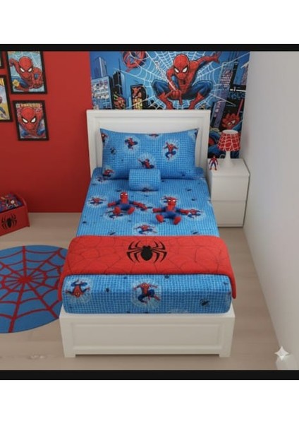 Örümcek Adam Lastikli Tek Kişilik Çarşaf Seti modelleri